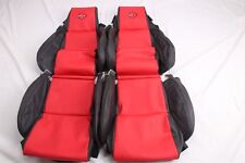 Custom Made 84-88 C4 Corvette Leather Seat Covers For Standard Seats Black Red