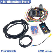 10 Universal Circuit Basic Wire Harness Fuse Box Street Hot Rat Rod Truck 12v