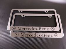 2 Brand New Mercedes-benz Chromed Metal License Plate Frame