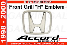 Genuine Honda Accord 4dr Sedan Front Grill H Emblem 1998-2000 75700-s84-a00