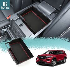 Ruiya Car Center Armrest Storage Tray Organizer Box For 2020-2025 Ford Explorer