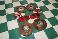 15-20 Mustang Gt350 Red Brembo Front Rear Brake Caliper Two Piece Rotor Set Wty
