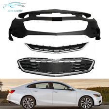 Front Upper Lower Grille Grillfront Bumper Cover For 2016 17 2018 Chevy Malibu