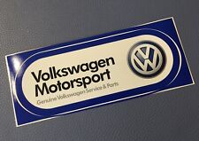 Vw Volkswagen Rare Glossy Vinyl Racing Decal Sticker Oval