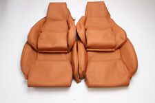 Custom Made 84-88 C4 Corvette Real Leather Seat Covers For Standard Seats Tan