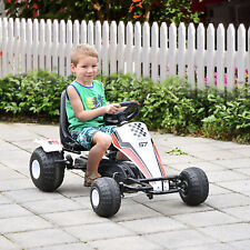 Pedal Go Kart Children Ride On Car Racing Style W Adjustable Seat Plastic Wheel