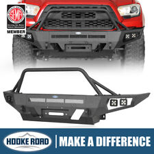 Hooke Road Front Bumper Wwinch Plate Bull Bar Fit Toyota Tacoma 3rd Gen 16-23