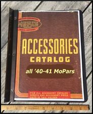 Vintage 1940 Mopar Accessory Catalog Plymouth Dodge Chrysler Convertible Woodie