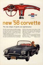 1958 Corvette Automobile Gm Sports Car Hotrod Man Cave Art Poster 318584