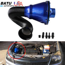 New Universal Blue Apollo Cold Air Intake Induction Kit With Air Box Filter