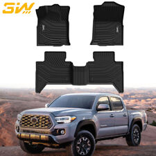 3w Floor Mats For Toyota Tacoma 2016-2023 Double Cab All Weather Car Floor Liner