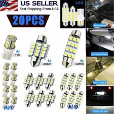 20pcs Led Light Bulbs Interior Kit Car Trunk Dome License Plate Lamp 6000k Chevy
