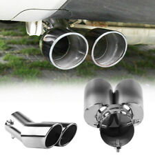 2.5 Car Auto Chrome Rear Muffler Exhaust Tip Pipe Stainless Steel Throat Tail