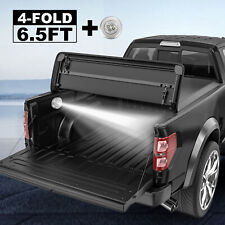6.5ft Bed Truck Tonneau Cover For Chevrolet Silverado Gmc Sierra Lamp 4-fold