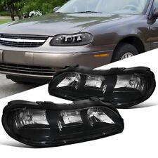 Black Fits 1997-2003 Chevy Malibu Replacement Headlights Corner Lamps Leftright