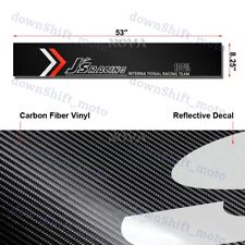 Car Window Windshield Carbon Fiber Vinyl Banner Js Racing Jdm 53 Decal Sticker