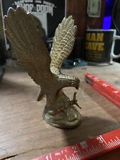 Brass Eagle In Flight 5 Inch Paper Weight Rat Rod Hood Ornament Patriotic Usa