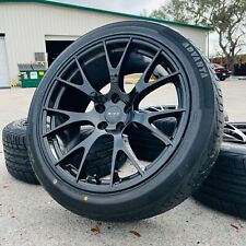 20 Hellcat Wheels Rims Tires Dodge Charger Challenger Srt Staggered Black 910