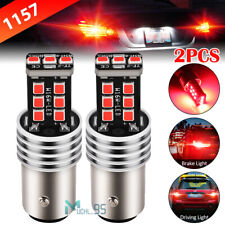 2pcs4pcs 1157 Led Red Strobe Flash Blinking Brake Stop Tail Parking Light Bulbs