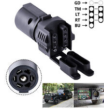 7 Way Round To 4 Pin 5 Pin Flat Trailer Wire Lighting Adapter Rv Tow Connector