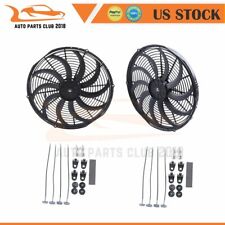16 Inch Set Of 2 Universal Radiator Ac Condenser Electric Cooling Fan 3000 Cfm
