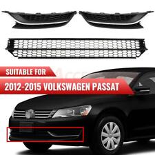 For Vw Passat 2012-2015 Front Bumper Lower Grille Grill Fog Light Covers Bezel