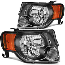 For Ford Escape Suv 2008-2012 Headlights Assembly Pair Replacement Headlamp
