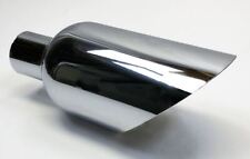 Exhaust Tip 2.50 Inlet 6.00 Outlet 12.00 Long Slant Chrome Wesdon Exhaust Tip