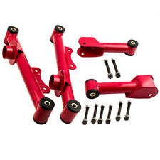 Upper Lower Rear Tubular Control Arms W Bushings For Ford Mustang 79-04 Red