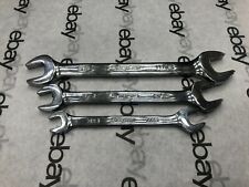 Snap-on Tools Usa New 3pc Sae Standard Open End Chrome Wrench Lot Set Vo Series