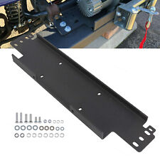 Steel Black Winch Mounting Plate Fit 87-06 Jeep Wrangler Yj Tj 12000 Lb Capacity
