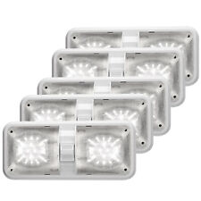 5 New Rv Led 12v Ceiling Fixture Double Dome Light For Camper Trailer Rv Marine