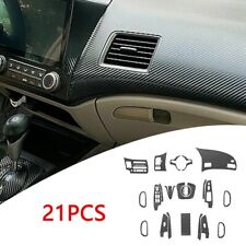 For Honda Civic 2006-2011 3d Carbon Fiber Pattern-car Interior Decals Trim-parts
