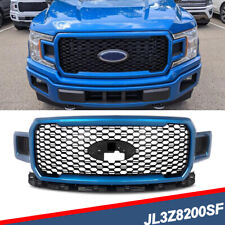 Blue Jl3z8200sf For 2018-2020 Ford F-150 Xlt Honeycomb Radiator Grille Assembly