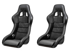 Pair Sparco Qrt-c Performance Carbon Racing Seat - Leatheralcan. Black Stitch