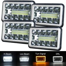 4x Dot Approved 4x6led Headlights Beam Drl For Peterbilt Kenworth Freightliner