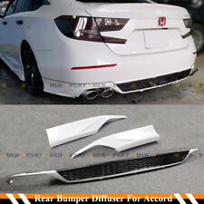 For 18-2022 Accord Platinum White Pearl Rear Bumper Diffuser Corner Apron Spat