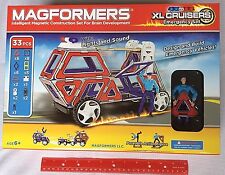 Magformers 63079 Xl Cruisers Emergency Vehicles Set Lights Sounds Boys 6 New