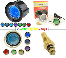 Us 7 Color 2 52mm Led Display Water Temperature Digital Gauge With Sensor Auto