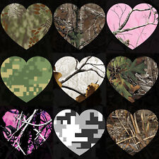 Camouflage Heart Sticker Buy 1 Get 1 Free Vinyl Camo Heart Decal Bogo
