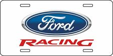 Ford Racing White Background Automotive Aluminum Metal License Plate