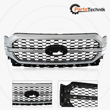For 2021-2023 Ford F150 Front Upper Bumper Grill Grille Honeycomb W Silver Trim