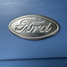 Ford Vintage Chrome Oval 3 X 1-12 Metal Emblem Badge Nameplate Oem Authentic