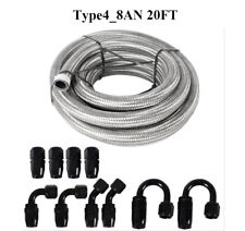 Stainless Steel Braided 6810an Cpe Fueloilgas Hose Line Fittings Kit 20ft
