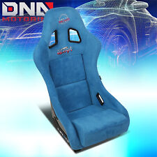 Nrg Innovations Blue Alcantara Bucket Racing Seat Medium Size Frp-303bl-ultra