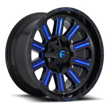 18 Inch Black Blue Wheels Rims Ford F150 Truck 6x135 Lug Fuel Offroad D646 18x9