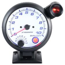 95mm 3-34 Electrical Tachometer 10000 Rpm Blue Led Shift Light On Dash