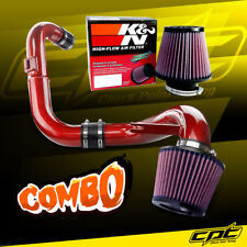 For 06-11 Honda Civic Dxlxex 1.8l Red Cold Air Intake Kn Air Filter