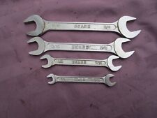 Vintage Sears Sae Open-end Wrench Set - 4 Pieces - Made In Japan
