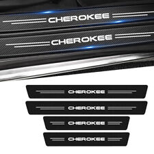 4pcs For Grand Cherokee L Kj Kl Car Door Sill Cover Scuff Plate Step Protector